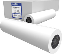 Alliance Wide Format Paper Rolls CAD Bond 30″ Widths (2 Rolls, 30 in X 300 Ft |