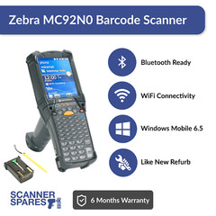 ZEBRA MC92N0-G90SXEYA5WR 1D & 2D Long Range Laser Windows CE 7.0 and Battery