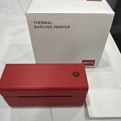 ORGSTA Thermal Barcode Printer, Red, Power Adapter, Paper & Cables Included