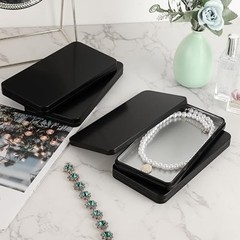 4 Pack Metal Rectangular Cash Box with Lid, Money Holder for Coins, Jewelry & St