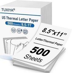 500 Sheets of 8.5×11 Inch BPA-Free Thermal Printer Paper – High Quality Printing