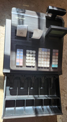 Sharp XE-A507 Electric Cash Register With Drawer NO KEY TESTED Business Black