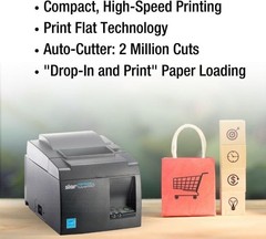 USB Thermal Receipt Printer with Device and Mfi USB Ports, Auto-cutter, and I…