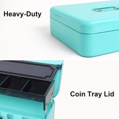 Compact Locking Cash Box with Coin Slot