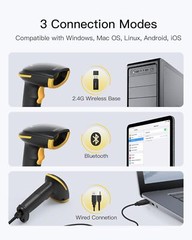 Inateck AI 1D Barcode Scanner Bluetooth Handheld Wireless W/ APP SDK BCST-21 AI