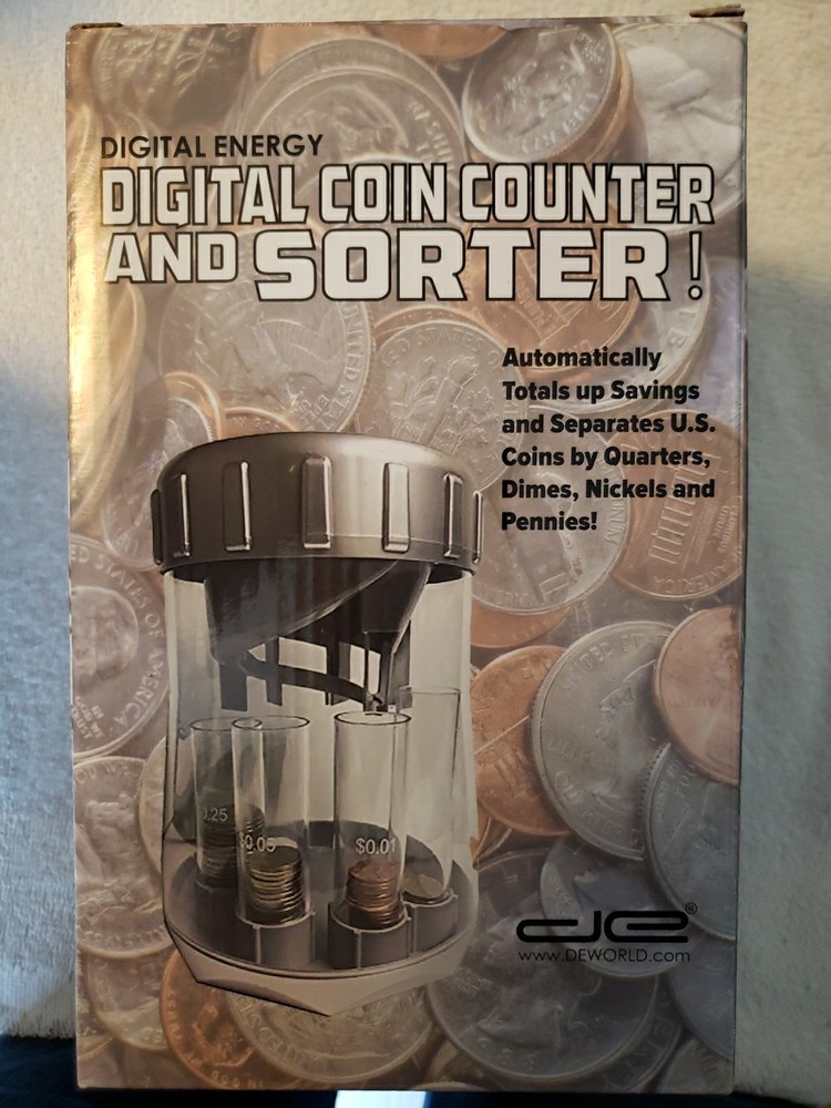 DIGITAL ENERGY DIGITAL COIN COUNTER AND SORTER! NIB