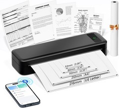 A4 Portable Wireless Bluetooth Thermal Printer A4 for Travel 8.5″x11″ US Letter
