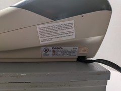 Casio PCR-T2000 Cash Register Thermal Print – Missing Drawer Key UNTESTED