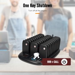 Retekess TD175P Restaurant Pager Calling Queuning System 30 Buzzer Cafe Bar Club