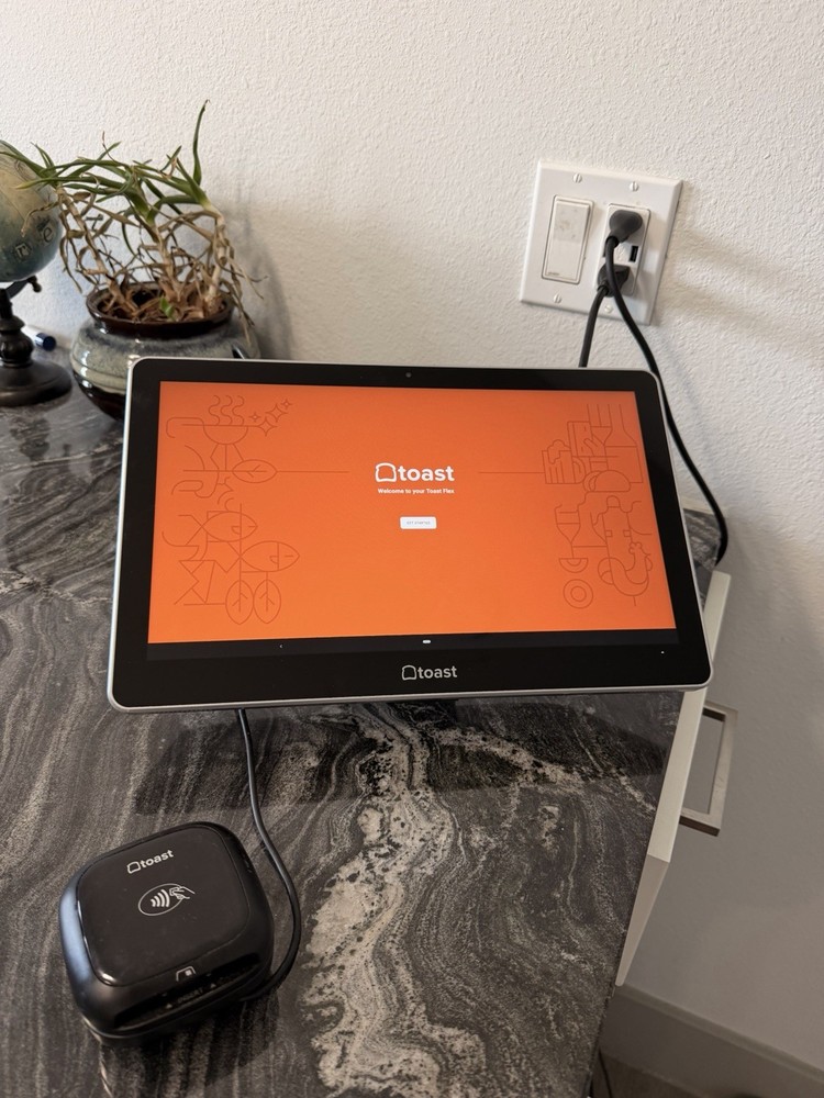 Toast Flex TT200 POS System Single Display w/ Power Supply/Tap To Pay/ Stand