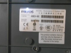 Micros Workstation 5 System Unit Touch Screen POS Terminal 400814-001