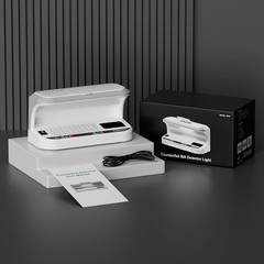 Portable Counterfeit Bill Detector with 8X Magnifying, 2 LED UV Light,