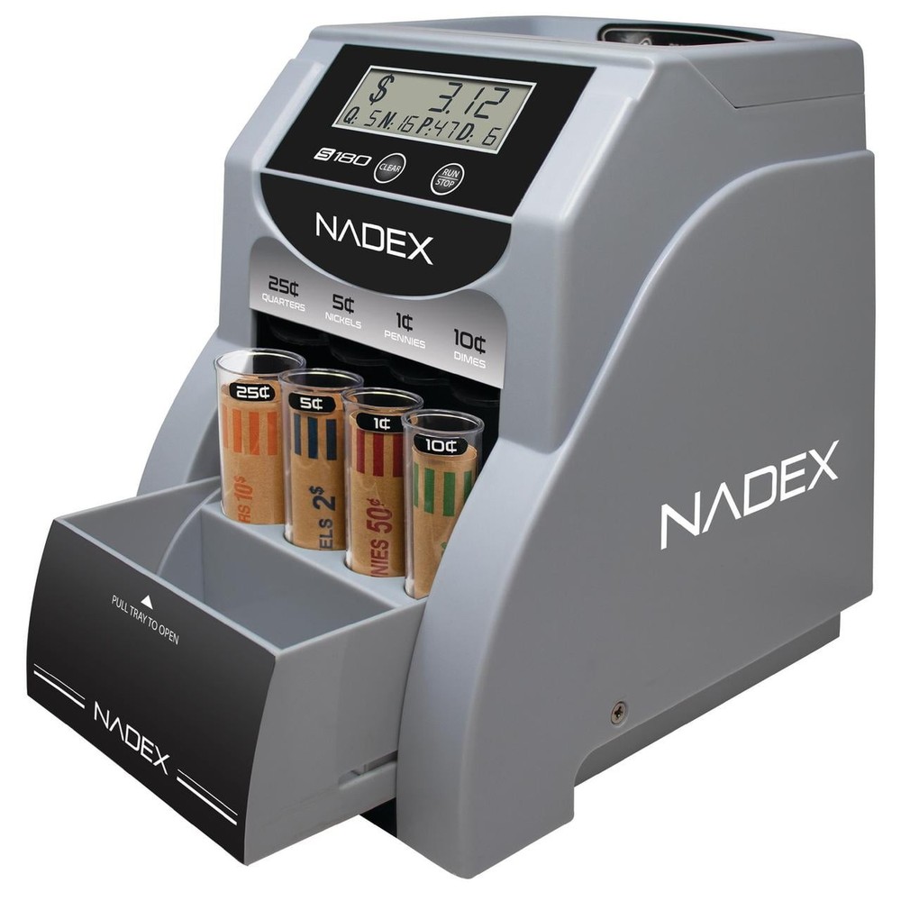 Nadex Coins Nxte-1897 S180 Digital Coin Counter, Sorter, And Wrapper (nxte1897)