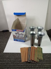 Coin Counting Kit 4 Gray Tubes & Box