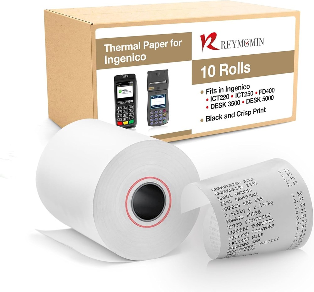 Thermal Paper Rolls for Ingenico Desk 3500, Desk 5000, Move 5000, ICT220