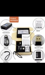 USB Bluetooth Barcode Scannersymcode 1D Mini Wireless Handheld Laser Barcode Sca