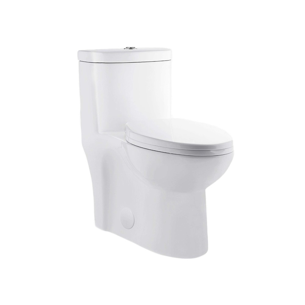 Sublime One Piece Elongated Toilet with Touchless Retrofit Dual Flush 1.1/1.6…
