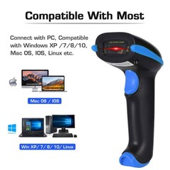 2.4G Wireless Barcode Scanner – 1D Handheld Cordless Barcode Reader for Retai…