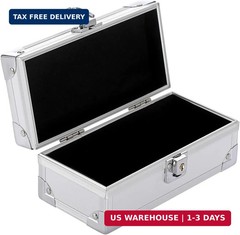 Hipiwe Lockable Cash Box Aluminium Alloy Money Box for Cash Money Storage Box Ca