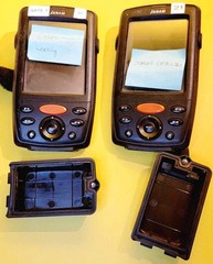 LOT OF 2 DEFECTIVE JANAM XM66 MOBILE COMPUTER HANDHELD WIRELESS BARCODE SCANNERS