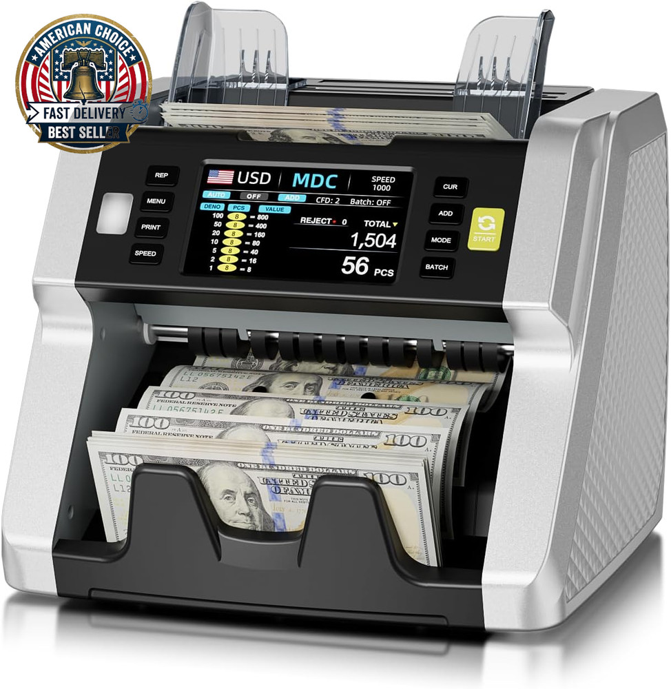 AL-923 Mixed Denomination Money Counter Machine, Value Counting with CIS/UV/MG/I