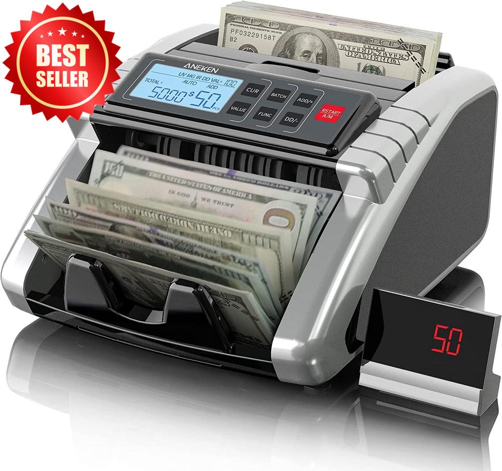 Money Counter Machine Value Count UV MG IR DD Counterfeit Bill Detectors US