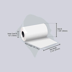 Thermal Paper Receipt Roll 2-1/4″ X 50′ BPA Free 50 Rolls
