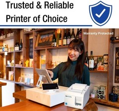 USB Thermal Receipt Printer with Device and Mfi USB Ports, Auto-cutter, and I…