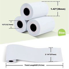 2 1/4″ x 50′ Thermal Paper Credit Card Cash Register POS Receipt Paper BPA Free