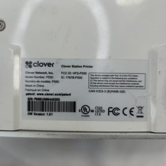 Clover C500 Station POS System Touchscreen Printer Card Reader Hub White Blocked