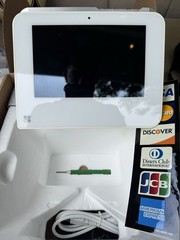 Clover Flex Handheld POS System C403 with Charging Cradle, White