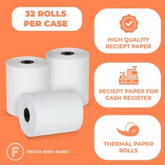 Thermal Printer Receipt Rolls 3 1/8 x 230 for Clover Station Cash Registers a…