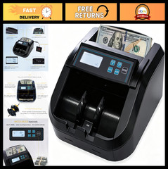 High-Speed Bill Counter Machine with LCD Display, UV/MG/IR Detection, Batch Mode