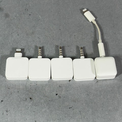 5x Square Credit Card Reader for Mobile, 3.5mm Headphone Aux Jack, Lightning Jac