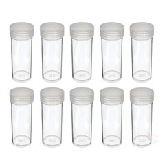 Edgar Marcus (10) Round Clear Plastic (Quarter) Size Coin Storage Tube