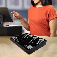 Cash Drawer Tray with Clip Money Organizer for Home Commercial Use Storage