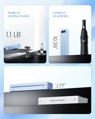 Portable Printers Wireless for Travel, A285M Bluetooth Inkless small, Blue