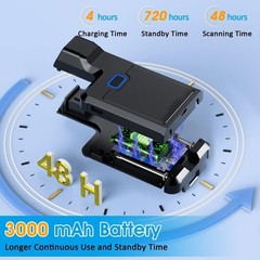 Alacrity Bluetooth 2D Barcode Scanner Back Clip QR Wireless Reader Phone Android