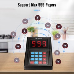 Retekess TD165 Restaurant Pager System for Wireless Beeper 10 Beepers For Cafe