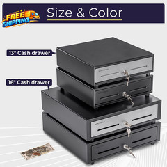 13 Electronic Cash Register Drawer for Point of Sale POS System with 4 Bill 5