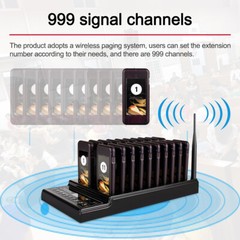 Retekess T112 Restaurant Pager System Guest Queuing 20 Buzzers Food Truck Cafe