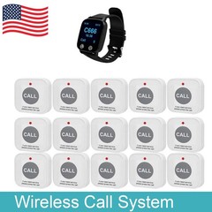Restaurant Wireless Pager Calling System Waiter 1 Watch 15 Call Buttons Cafe Bar