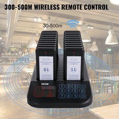 F103 Restaurant Pager System 20 Pagers, Max 98 Beepers Wireless Calling System