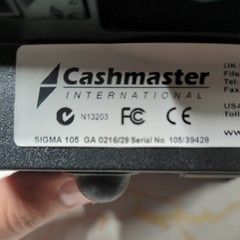 Cashmaster International Sigma 105 Cash Counting Scale w/ Battery no charger