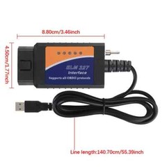 ELM327 USB V1.5 Switch Car Diagnostic Cable Obd2 SCANNER FORscan Support Most
