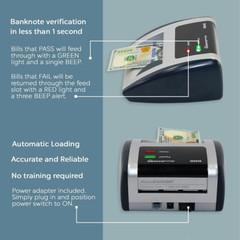 D450 Counterfeit Money Checker Machine, Magnetic, Infrared, Watermark and Micro-