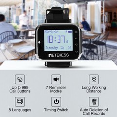 TD110 Restaurant Wireless Pager Calling System Waiter Watch Cafe Club Clinic Bar