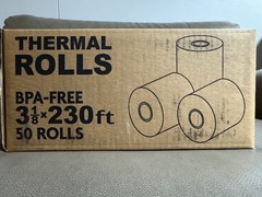 3 1/8″ (80mm) x 230′ BPA Free Thermal Receipt Paper Rolls 50 Rolls