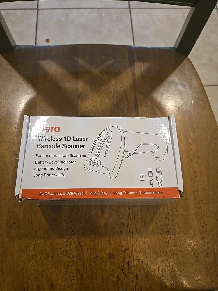 Tera 2.4Ghz Wireless USB Wired Scanner Cordless 1D Laser Barcode Reader 5100