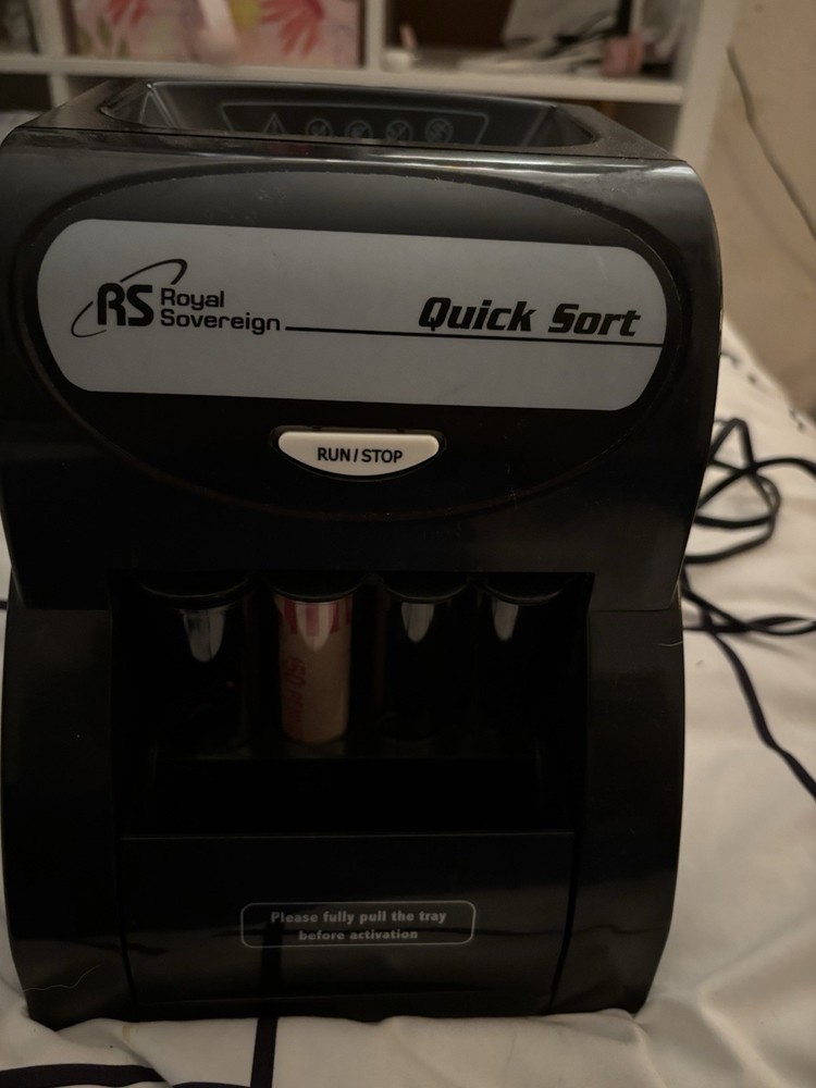 Royal Sovereign Electric Coin Sorter Patented Anti-Jam Technology 1 Row
